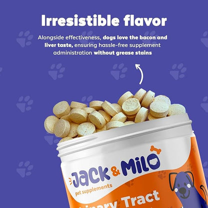 Jack & Milo - Dogs Supplement Kit - Turmeric Anti Inflammatory Hip and Joint + Organic Cranberry UTI Incontinence + Allergy, Digestive & Immune Support Probiotic - 120 Tablets x 3