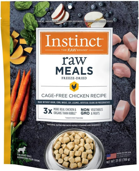 Instinct Freeze Dried Raw Meals Grain Free Recipe Dog Food - Chicken, 25 oz.