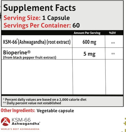 Essentials, Train Harder, Recover Faster, Increase Endurance, Veteren Owned and Operated (Ashwagandha KSM-66)
