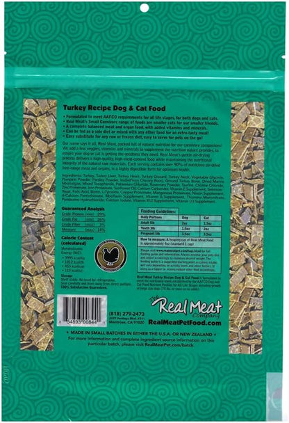 Real Meat Air Dried Cat Food & Dog Food w/Real Turkey - 3.5lbs of USA-Crafted Grain-Free Dry Dog & Cat Food Sourced from Free-Range, Cage-Free Turkey - All Natural, High Protein Pet Food