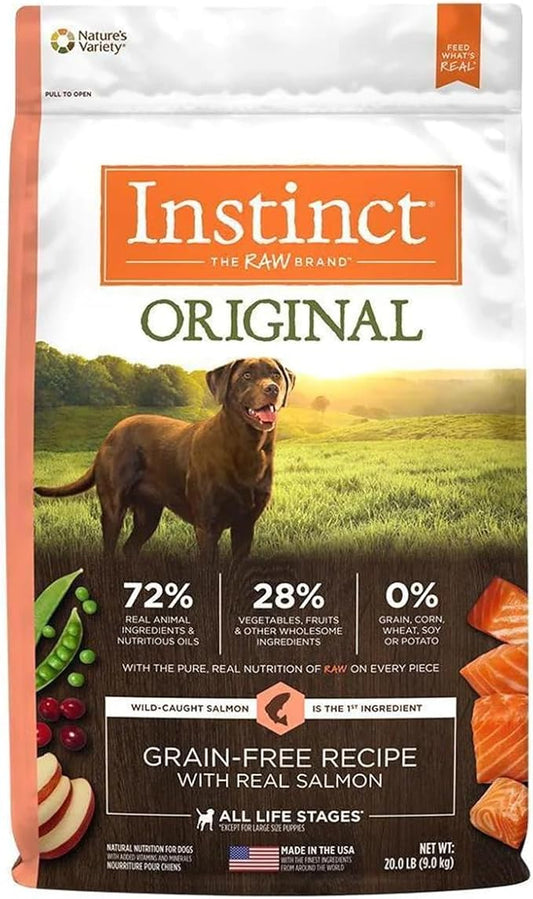 Instinct Original Grain Free Recipe with Real Salmon Natural Dry Dog Food, 20 lb. Bag