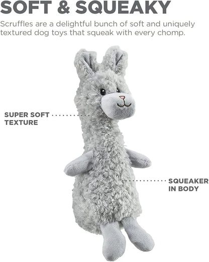Outward Hound Scruffles Bunny Plush Squeaky Dog Toy, Small