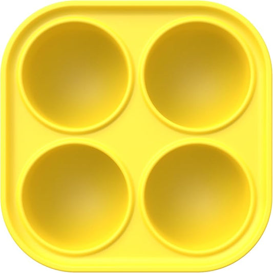 Frozen Treat Tray Mold, Freezable Fillable Rubber Molds Freeze Refill Treats for Treat Dispensing Dog Toy, Treat Dispensing Refillable Homemade Freezable Dog Food, Yellow
