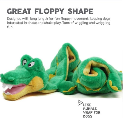 Outward Hound Squeaker Matz Plush Gator Dog Toy, XL