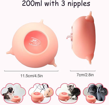 Puppy Kitten Feeder Milk Nipple, Puppy Bottles for Nursing with 3 Nipples, Puppy Feeders for Multiple Puppies Puppy Milk Replacer Formula