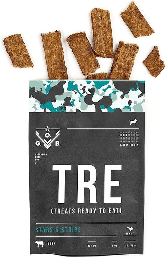 Operation Good Boy Dog Treats - Beef Jerky Strips Stars & Strips | Natural, Farm-Raised Meat - Vet-Formulated AAFCO Approved Ingredients | Perfect Training Treats for Medium to Large Dogs