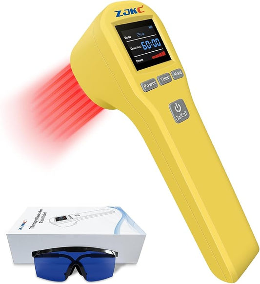 4x808nm +16x650nm Red Light Therapy Device for Human Pet Pain Relief, Near Infrared Light Therapy for Tissue Joint Muscle Recovery, Home Cold Light Therapy Wand for Ankle Shoulder Knee Elbow