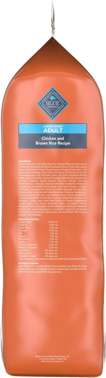 Blue Buffalo Life Protection Formula Natural Adult Large Breed Dry Dog Food, Chicken and Brown Rice 34-lb
