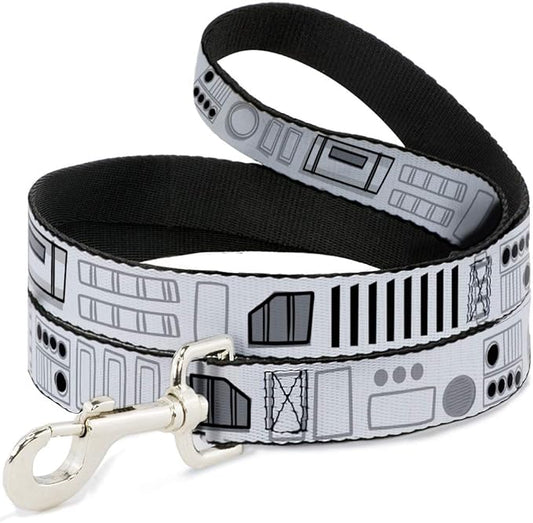 Star Wars Pet Leash, Dog Leash, Star Wars Stormtroopers Utility Belt Bounding White Grays, 6 Feet Long 1.5 Inch Wide