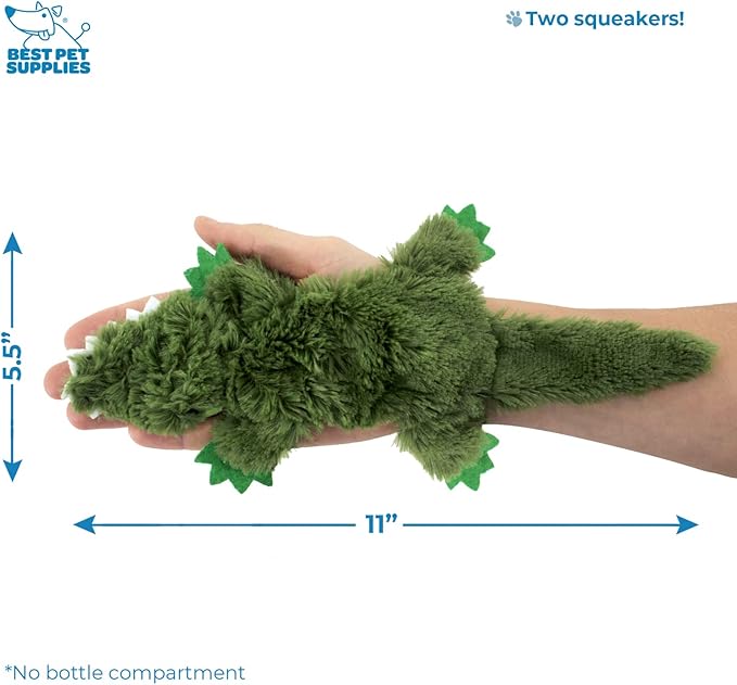Best Pet Supplies Stuffing Free Squeaky Dog Toys for Small Dogs, Medium Dogs, and Large Dogs, Durable, Best Dog Chew Toy for Teething Puppy, Indoor Play - Alligator, Small