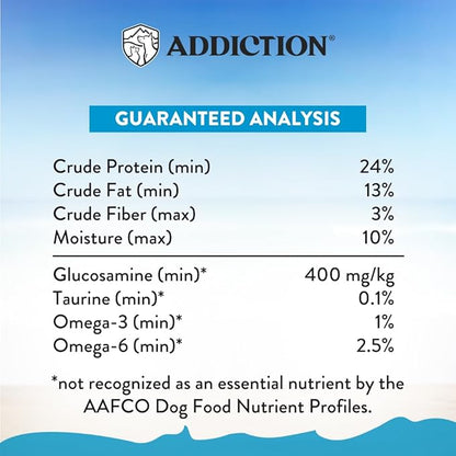 Addiction Salmon Bleu Dog - Dry Dog Food - Complete and Balanced Diet - Skin and Coat Health Dog Formula - Features Premium King Salmon - 4 lb