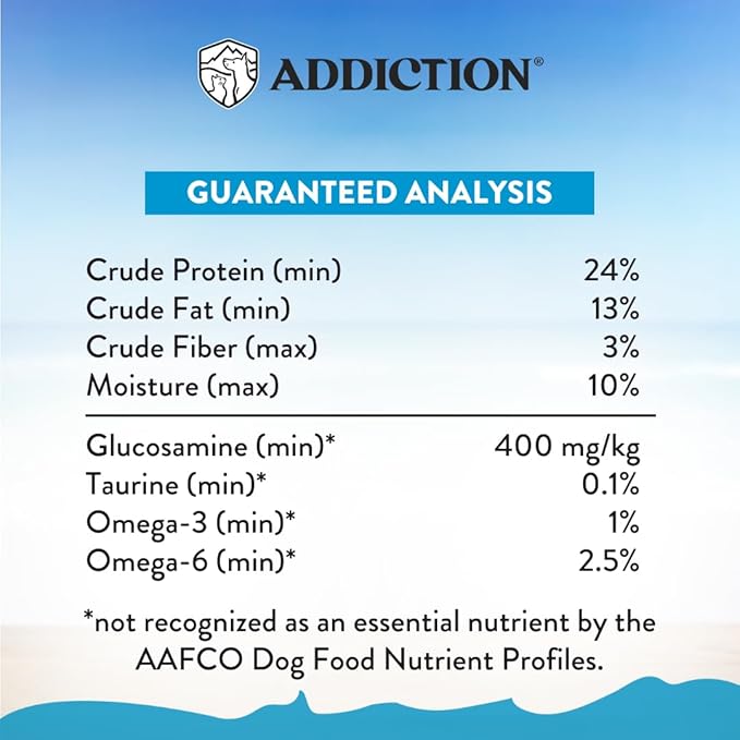 Addiction Salmon Bleu Dog - Dry Dog Food - Complete and Balanced Diet - Skin and Coat Health Dog Formula - Features Premium King Salmon - 20 lb
