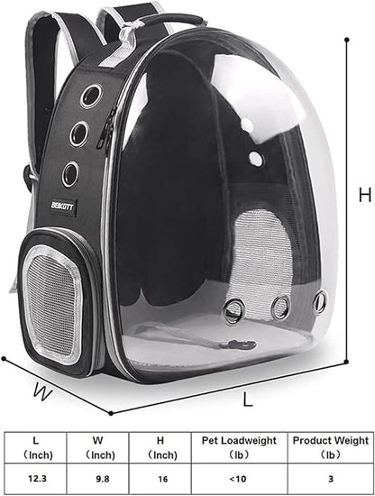 Cat Backpack Carriers Bag, Dog Backpack, Pet Bubble for Small Cats Puppies Dogs Bunny, Airline-Approved Ventilate Transparent Capsule Travel, Hiking and Outdoor Use