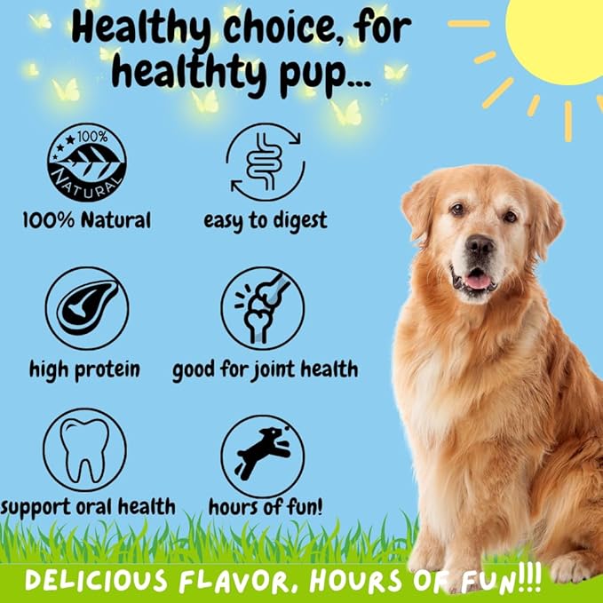 BULLYSTICKS & MORE 5-6" Beef Cheek Rolls for Dogs (Bully Bites Dusted - 3 Count) - Beef Cheek Bones for Dogs - Dog Parents Choice - Premium No Hide Rolls