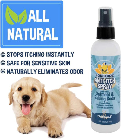 Bodhi Dog Anti Itch Spray | Soothing Relief for Dry, Itchy, Bitten or Allergy Damaged Skin Treatment | Anti Itch Spray for Dogs & Cats | Made in United States of America (Oatmeal, 4 oz)