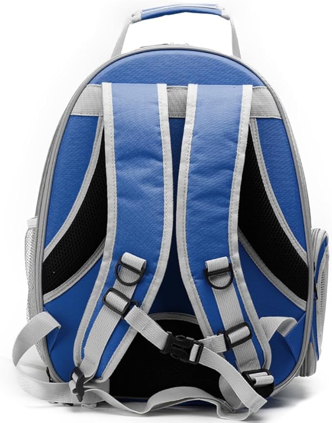 Expandable Cat Backpack Carrier, Fit up to 20 lbs, Space Capsule Astronaut Bubble Window Pet Backpack for Large Cat and Small Puppy (Blue, Front Extension)