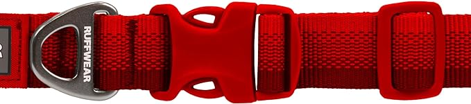 Ruffwear, Front Range Dog Collar, Durable and Comfortable Collar for Everyday Use, Red Canyon, 14"-20"