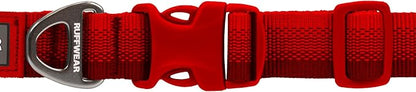 Ruffwear, Front Range Dog Collar, Durable and Comfortable Collar for Everyday Use, Red Canyon, 11"-14"