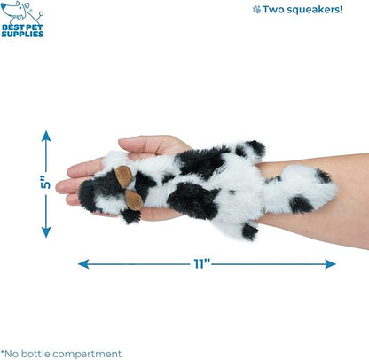 Best Pet Supplies Stuffing Free Squeaky Dog Toys for Small Dogs, Medium Dogs, and Large Dogs, Durable, Best Dog Chew Toy for Teething Puppy, Indoor Play - Cow, Small