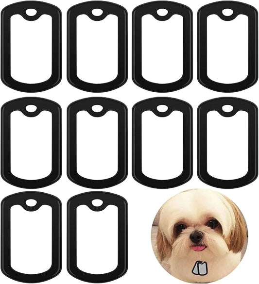 12pcs Dog Tag Silicone Silencer, Black Military Dog Tags Silencers for Authentic Military Id Tags Rubbers to Reduce Noise and Protect Tag, 52 x 31 mm/ 2.04 x 1.22 Inches.
