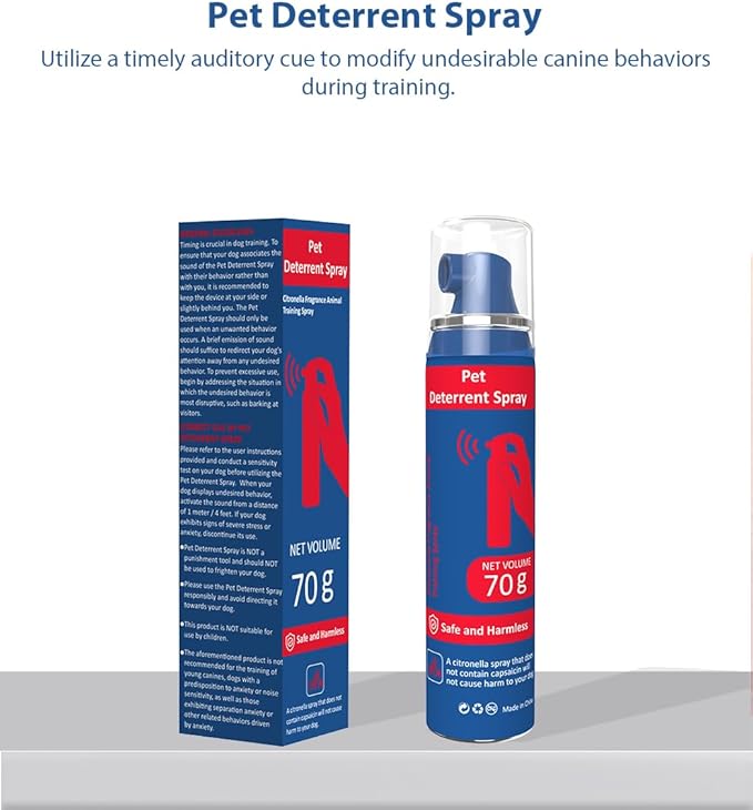 Pet Instructor Spray for Dog, 70ml Spray Corrector Dog Trainer, Safe Humane & Effective Stop Barking, Jumping Up, Food Stealing, Dog Fights & Attacks, Help Stop Unnecessary Dog Behaviour (4 Pack)