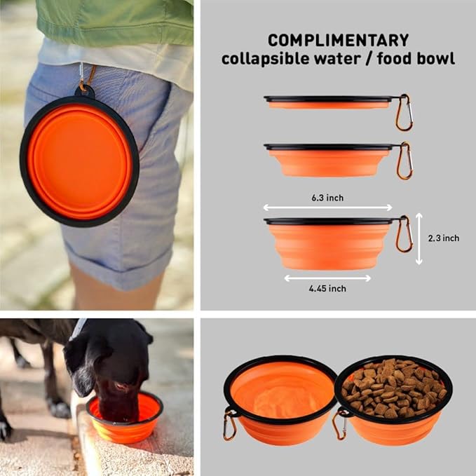 2 Durable Dog Lick Mat w Strong Suction Cups + Collapsible Bowl Bundle | Licking Pad w 4 Different Patterns for Anxious & Bored Pets | Cat Slow Feeder for Peanut Butter & Frozen Treats