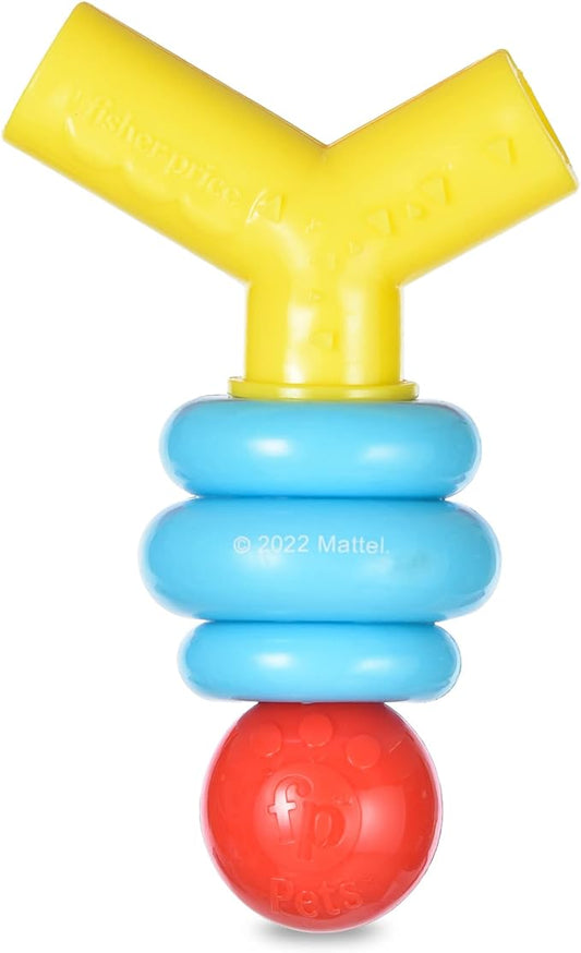 Fisher-Price for Pets Stack N' Relax Resilient Chewer Teething Toy for Puppies | Chew Toy for Puppies, Puppy Teething Toy, Puppy Teether | Multifunctional Dog Toy, Treat Hide Dog Toy