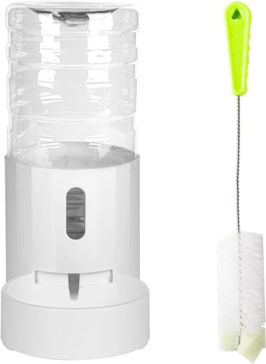 CZPET 4L Pet Water Dispenser (with special cleaning brush) without Electricity Unplugged Automatic Water Bowl Dispenser Gravity Water Dispenser for Cats Water Self Feeder Dog Fountain