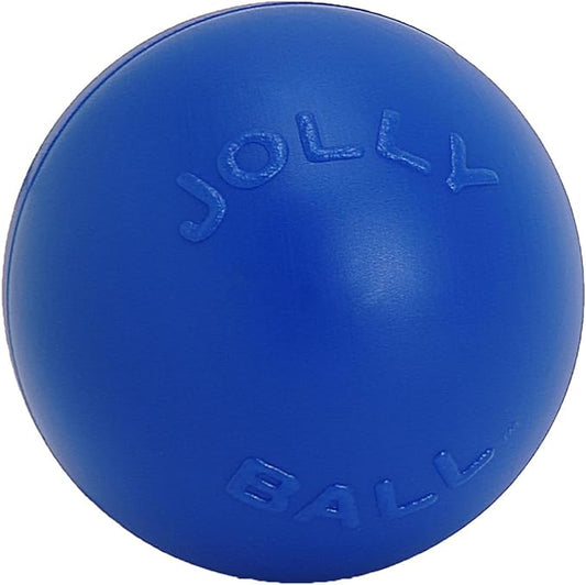 Jolly Pets Push-n-Play Ball Dog Toy, 6 Inches/Medium, Blue (306)