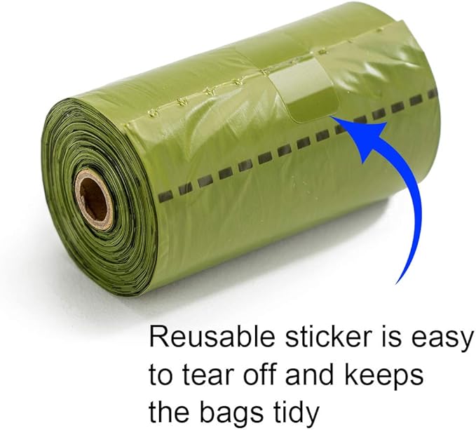 360 Pack(24 Roll) Dog Poop Bag,Earth-Friendly Partially Biodegradable Poop Bags,15% Thicker and Tougher Leak-Proof Dog Waste Bags.(Green)