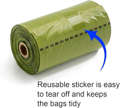 360 Pack(24 Roll) Dog Poop Bag,Earth-Friendly Partially Biodegradable Poop Bags,15% Thicker and Tougher Leak-Proof Dog Waste Bags.(Green)