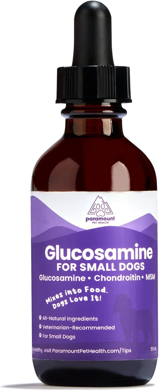 All Natural Glucosamine for Dogs - 260mg Glucosamine for Small Dogs - Liquid Dog Joint Supplement & Dog Glucosamine - Safe Joint Supplement for Dogs