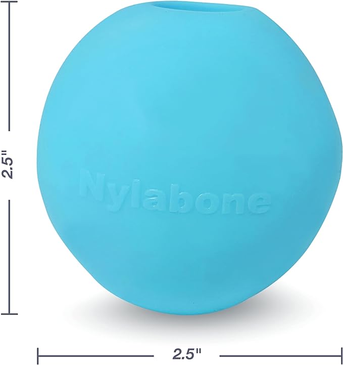 Nylabone Power Play Puppy Gum-a-Ball, Puppy Ball - Interactive Puppy Enrichment Toys - Puppy Must Haves (1 Count)