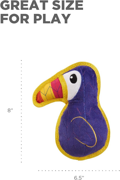 Outward Hound Xtreme Seamz Toucan Squeaky Durable Dog Toy