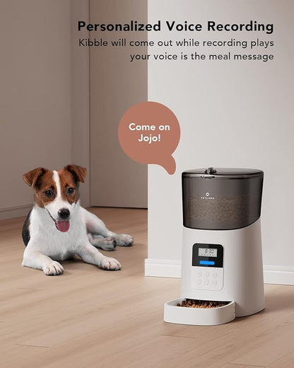 PETLIBRO Automatic Dog Feeder, 6L Dog Food Dispenser with Twist Lock Lid, Timed Dog Feeder with Clog-Free Design & Low Food LED Indication, Up to 50 Portion 6 Meals Daily for Dogs Cats Pets