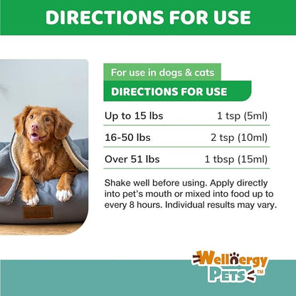 Anti-Diarrhea for Dogs & Cats (8 oz Liquid)(Syringe included)