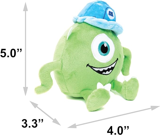Buckle-Down Disney Dog Toy, Monsters Inc Mike Full Body Sitting Pose Pet Toy, Plush