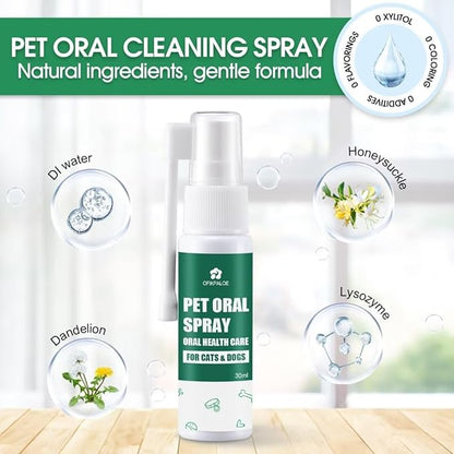 Dog Teeth Cleaning Kit, Ultrasonic Tooth Cleaner for Dogs, Smart Power Off, Kit includes Pet Oral Spray. Dog Tartar Remover for Teeth, Remove Pet Dental Plaque Easily at Home. (dark green)