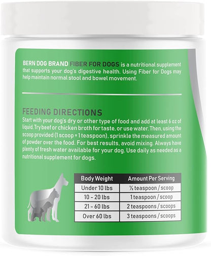 Fiber for Dogs Psyllium Seed Husk Powder & Dehydrated Beet Root Powder Aids a Number of Intestinal Disorders in Dogs Including Diarrhea, Constipation & Anal Gland Issues. Available in 6 and 12 oz.