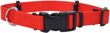 Coastal Pet SecureAway Flea Collar Protectors - Comfortable Dog Collar Accessory - Protective Flea Collar for Dogs - Adjustable Dog & Puppy Flea Collar Protection - Red, 5/8" x 10-14"