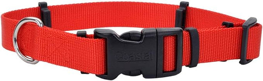 Coastal Pet SecureAway Flea Collar Protectors - Comfortable Dog Collar Accessory - Protective Flea Collar for Dogs - Adjustable Dog & Puppy Flea Collar Protection - Red, 5/8" x 10-14"