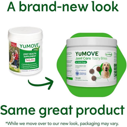 Dog Joint Supplement, Hip and Joint Supplement for Dogs with Glucosamine, Hyaluronic Acid, and Green Lipped Mussel and Omegas, Relief for Dog Hip and Joint Aches and Stiffness, by YuMOVE - 150 Bites
