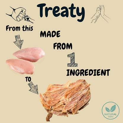 Dog Treats Crispy Chicken Jerky Pet Snack Healthy Natural High Protein Dried Chicken Breast Made with Limited One Ingredient Treaty Best No Hide Chews Dogs 16oz