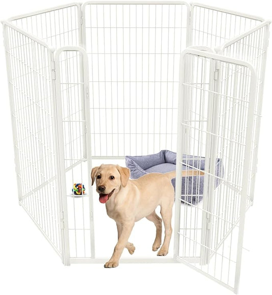 FXW Homeplus Dog Playpen Designed for Indoor Use, 45" Height for Large Dogs, White│Patented