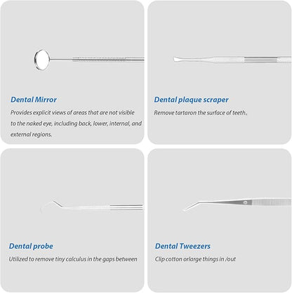 Dog Teeth Cleaning Kit Plaque Remover for Teeth - Pet Puppy Dental Toothbrush Tool-Ultrasonic Cleaner Brushing Care-Teeth Cleaning for Dogs, Dental Tools for Small Large Dogs,Black