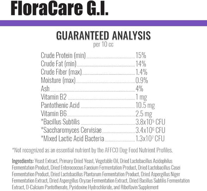 FloraCare G.I. for Dogs & Cats - Dietary Supplement Paste - Healthy Intestinal Tract, Digestion, Bowel Health - Vitamin, Protein, Fat, Fiber - 60 CC,RAPIDCARE60CC