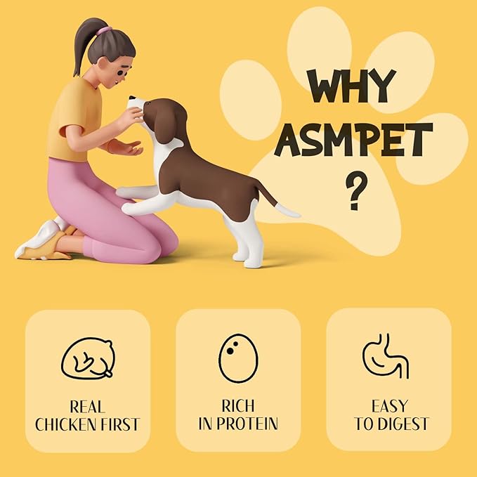 ASMPET Chicken Jerky Dog Treats, Chicken Rings Small Training Chewy Snacks, High Protein All Natural Limited Ingredient Soft Chewy Treats for Small Medium Large Dogs 11 Ounce
