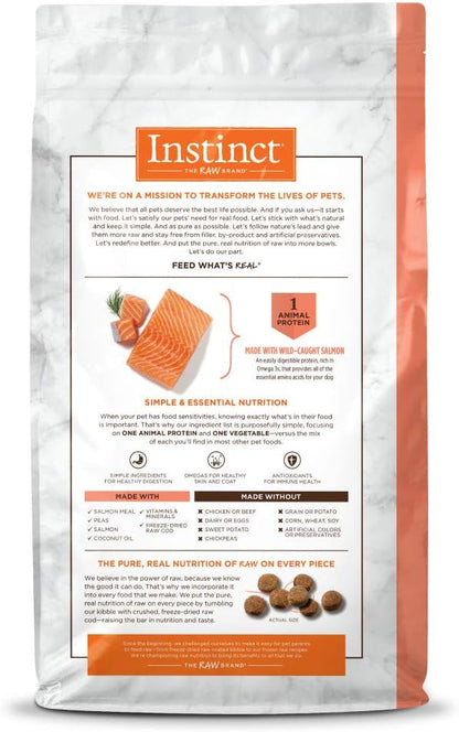 Instinct Limited Ingredient Diet Grain Free Recipe with Real Salmon Natural Dry Dog Food, 4 lb. Bag