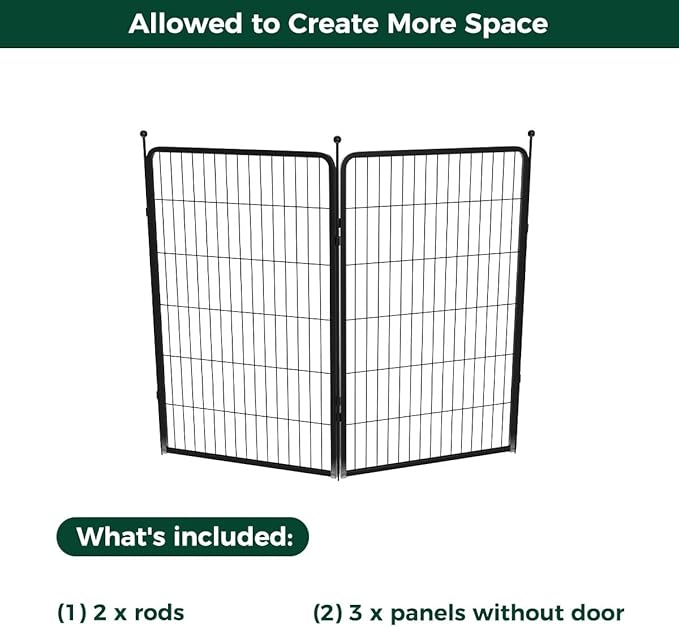 FXW Rollick Dog Playpen for Yard, RV Camping│Patented, 45 inch 2 Panels