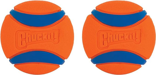 Chuckit Ultra Ball Dog Toy, Medium (2.5 Inch Diameter) Pack of 2, for breeds 20-60 lbs